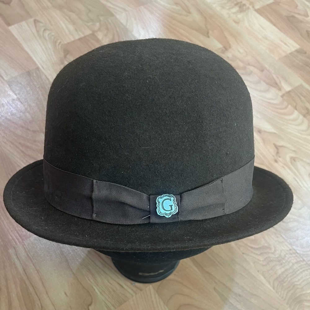 Fedora Bowler hat. 100% wool felt made by Bigalli